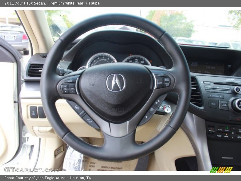 Premium White Pearl / Taupe 2011 Acura TSX Sedan