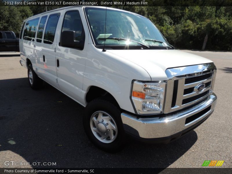 Oxford White / Medium Flint 2012 Ford E Series Van E350 XLT Extended Passenger