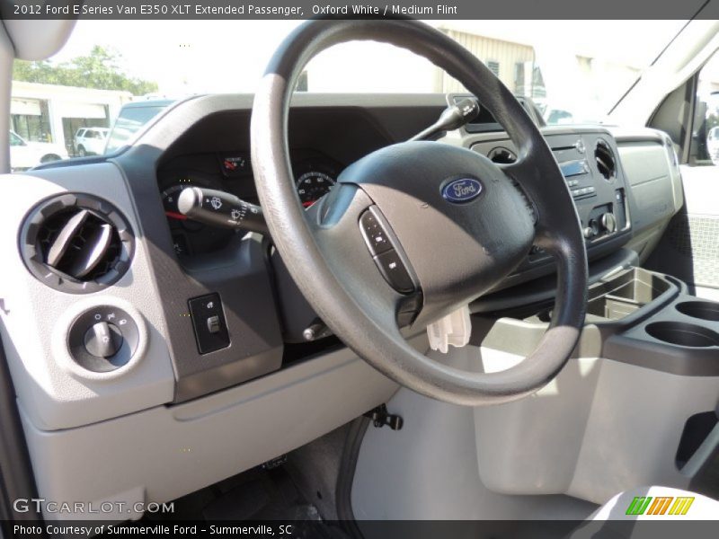 Oxford White / Medium Flint 2012 Ford E Series Van E350 XLT Extended Passenger