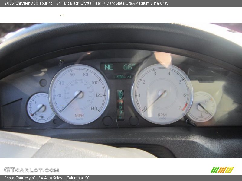 Brilliant Black Crystal Pearl / Dark Slate Gray/Medium Slate Gray 2005 Chrysler 300 Touring