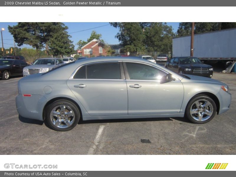 Golden Pewter Metallic / Titanium 2009 Chevrolet Malibu LS Sedan
