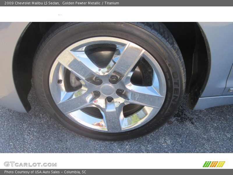Golden Pewter Metallic / Titanium 2009 Chevrolet Malibu LS Sedan