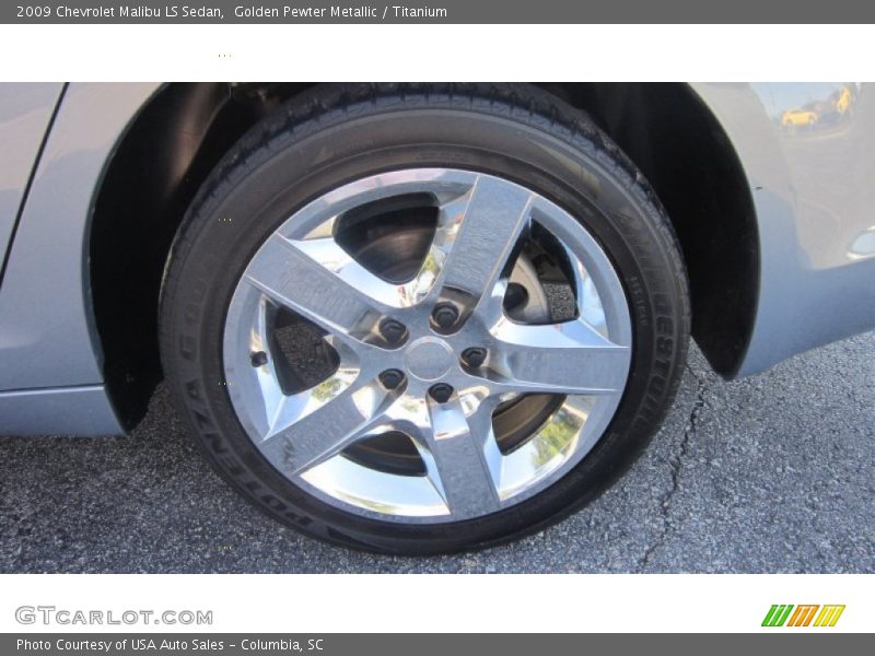 Golden Pewter Metallic / Titanium 2009 Chevrolet Malibu LS Sedan