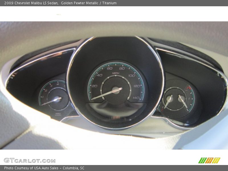 Golden Pewter Metallic / Titanium 2009 Chevrolet Malibu LS Sedan