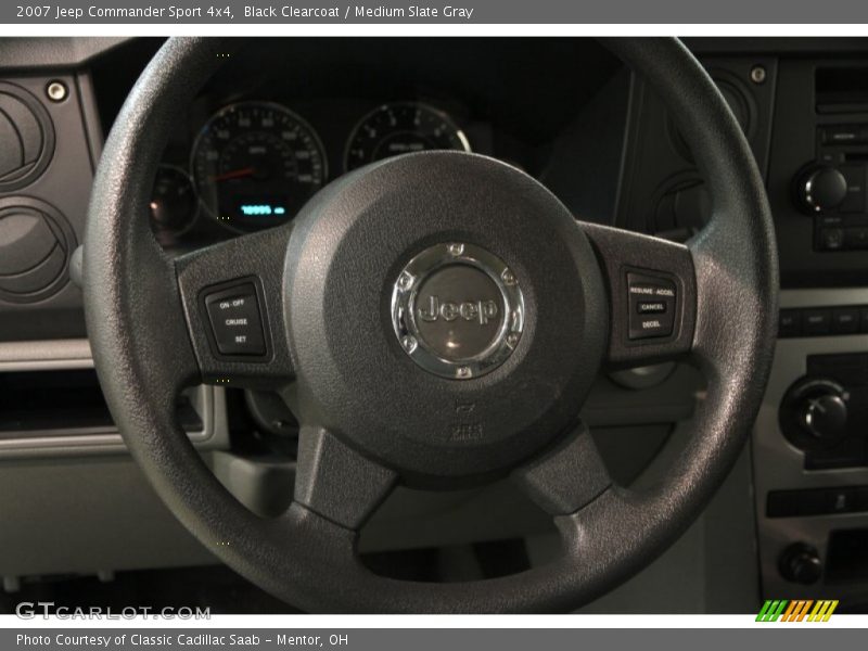 Black Clearcoat / Medium Slate Gray 2007 Jeep Commander Sport 4x4