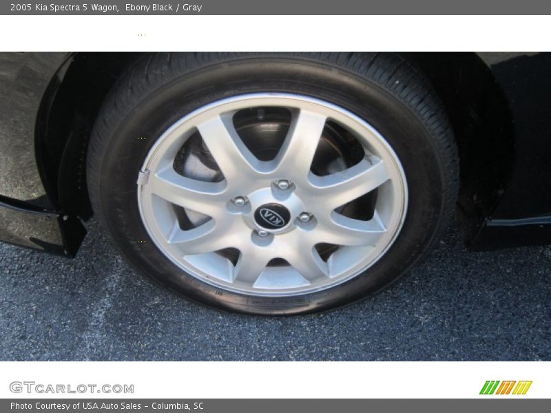 Ebony Black / Gray 2005 Kia Spectra 5 Wagon