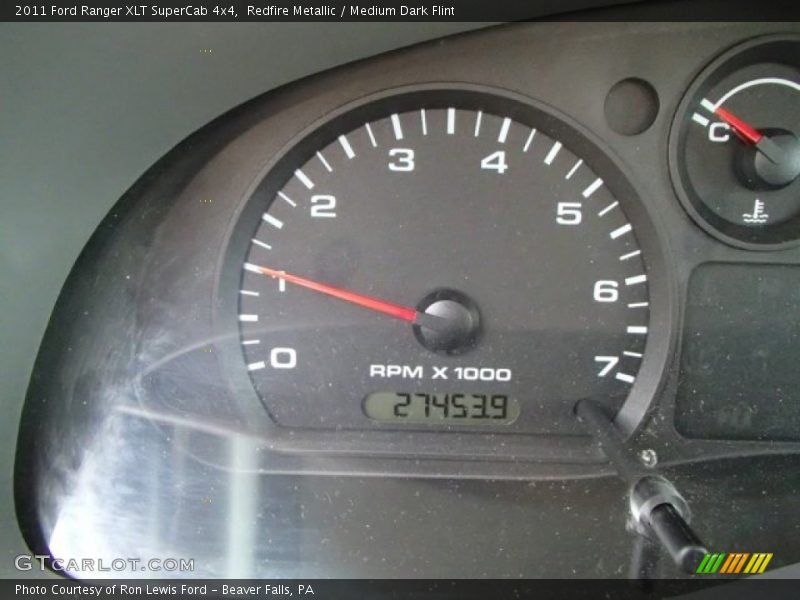 Redfire Metallic / Medium Dark Flint 2011 Ford Ranger XLT SuperCab 4x4