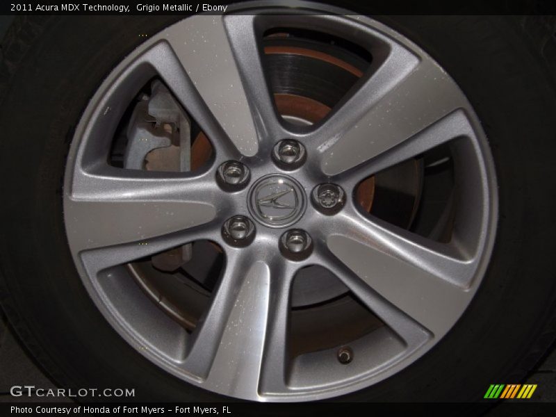 Grigio Metallic / Ebony 2011 Acura MDX Technology
