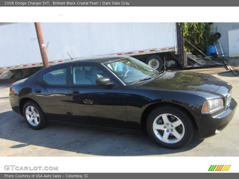 Brilliant Black Crystal Pearl / Dark Slate Gray 2008 Dodge Charger SXT