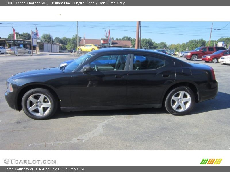 Brilliant Black Crystal Pearl / Dark Slate Gray 2008 Dodge Charger SXT