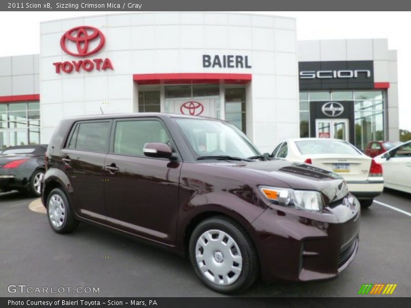 Sizzling Crimson Mica / Gray 2011 Scion xB