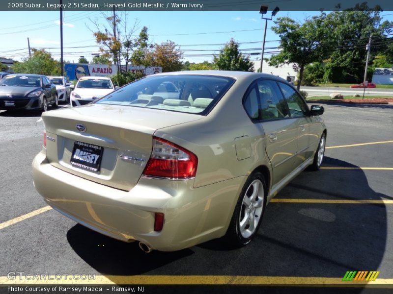 Harvest Gold Metallic / Warm Ivory 2008 Subaru Legacy 2.5i Sedan