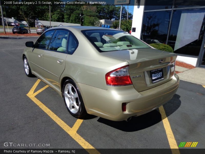 Harvest Gold Metallic / Warm Ivory 2008 Subaru Legacy 2.5i Sedan