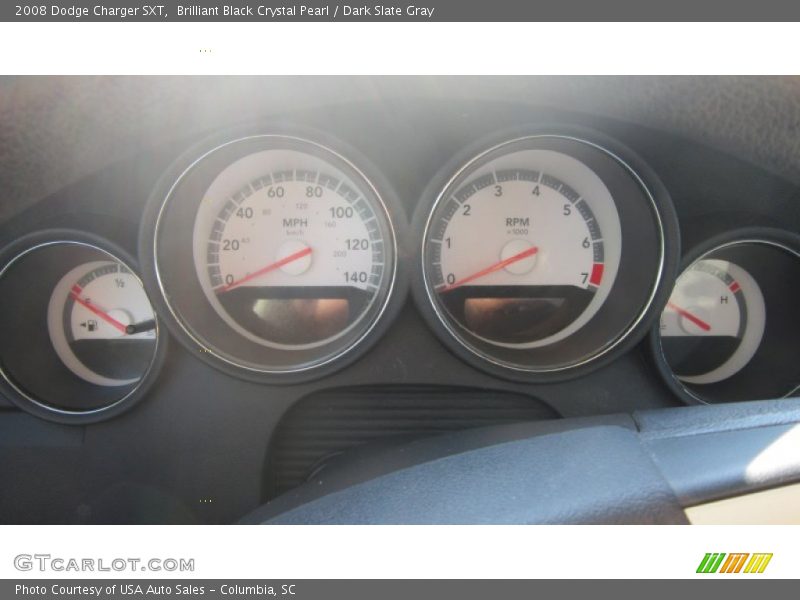 Brilliant Black Crystal Pearl / Dark Slate Gray 2008 Dodge Charger SXT