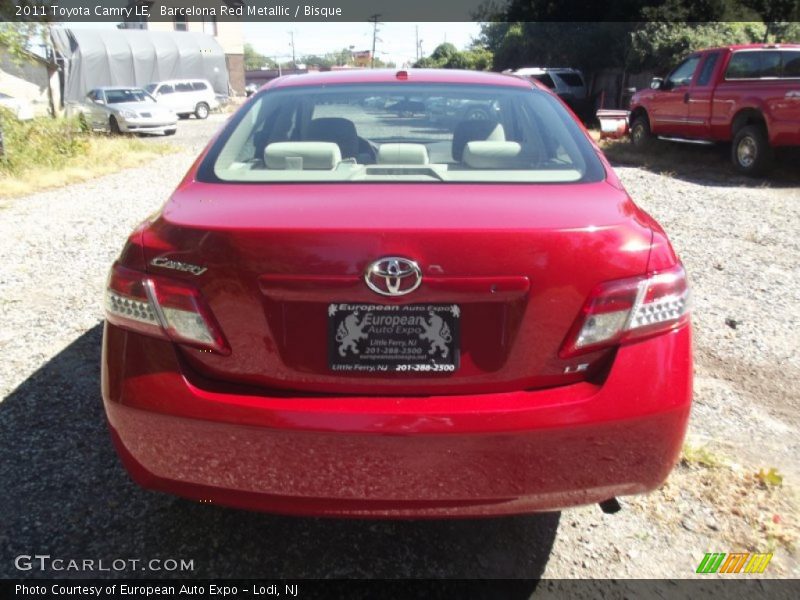 Barcelona Red Metallic / Bisque 2011 Toyota Camry LE