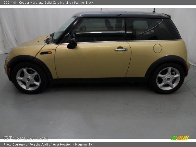 Solid Gold Metallic / Panther Black 2004 Mini Cooper Hardtop