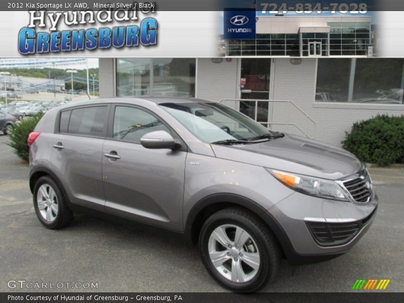 Mineral Silver / Black 2012 Kia Sportage LX AWD
