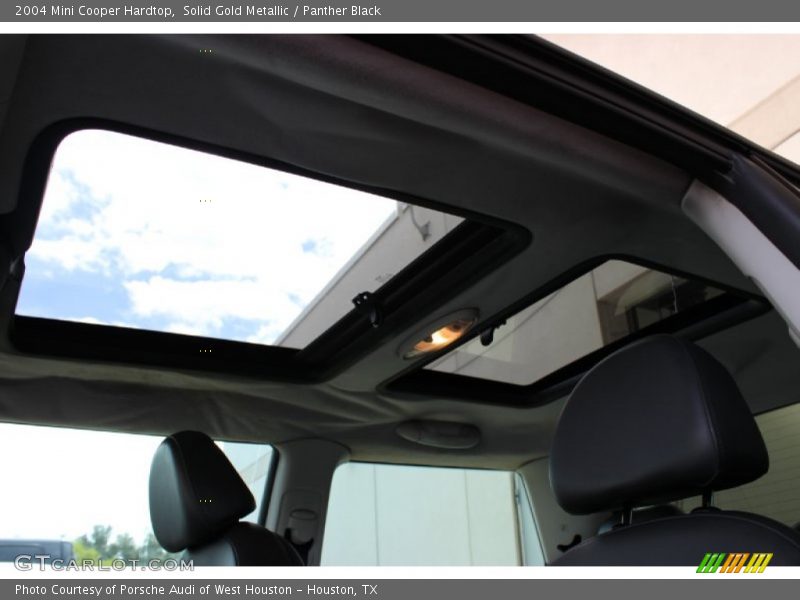 Solid Gold Metallic / Panther Black 2004 Mini Cooper Hardtop