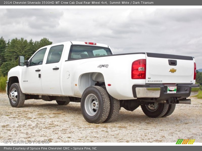 Summit White / Dark Titanium 2014 Chevrolet Silverado 3500HD WT Crew Cab Dual Rear Wheel 4x4