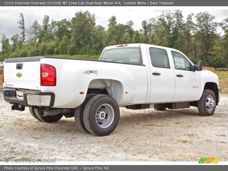 Summit White / Dark Titanium 2014 Chevrolet Silverado 3500HD WT Crew Cab Dual Rear Wheel 4x4