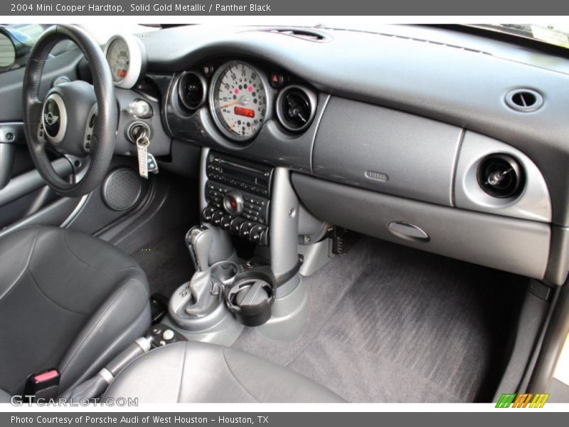 Solid Gold Metallic / Panther Black 2004 Mini Cooper Hardtop