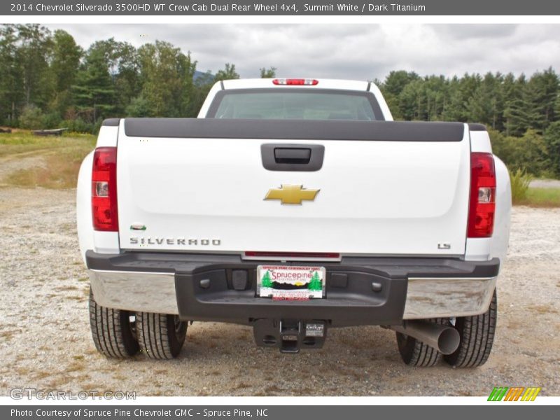 Summit White / Dark Titanium 2014 Chevrolet Silverado 3500HD WT Crew Cab Dual Rear Wheel 4x4