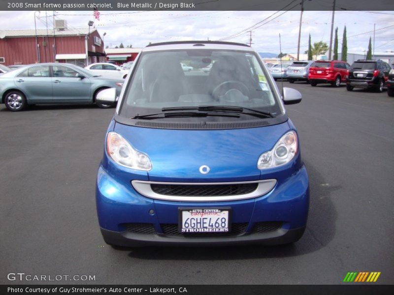 Blue Metallic / Design Black 2008 Smart fortwo passion cabriolet