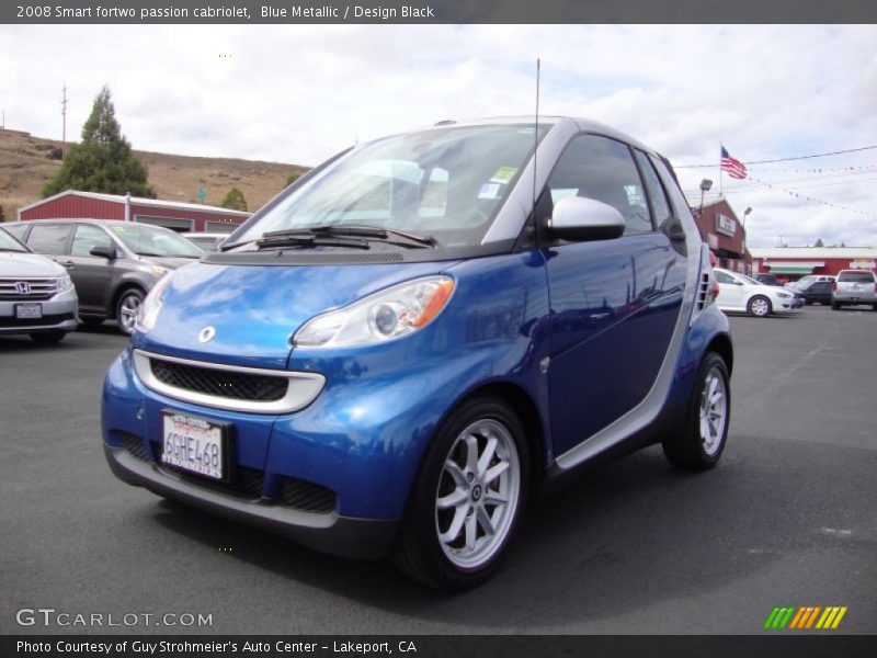 Blue Metallic / Design Black 2008 Smart fortwo passion cabriolet