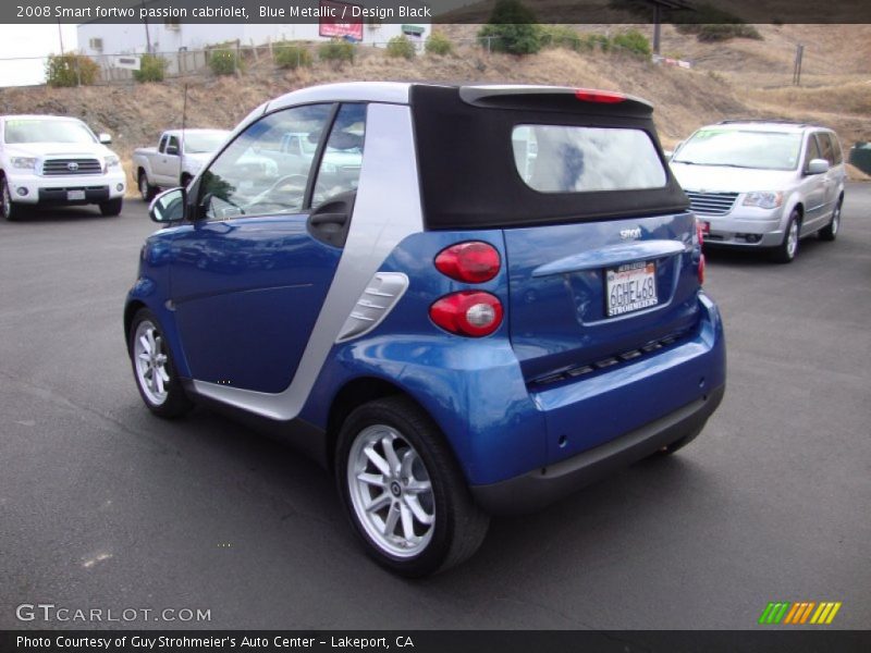 Blue Metallic / Design Black 2008 Smart fortwo passion cabriolet