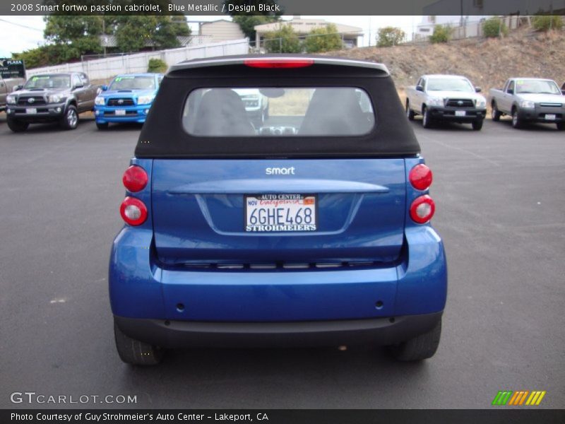 Blue Metallic / Design Black 2008 Smart fortwo passion cabriolet