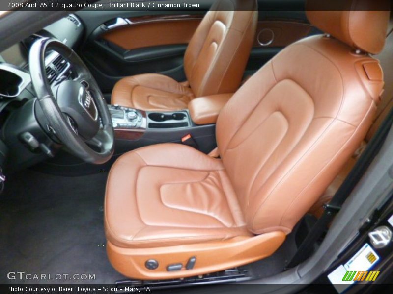 Brilliant Black / Cinnamon Brown 2008 Audi A5 3.2 quattro Coupe