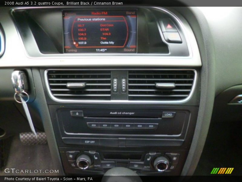 Brilliant Black / Cinnamon Brown 2008 Audi A5 3.2 quattro Coupe