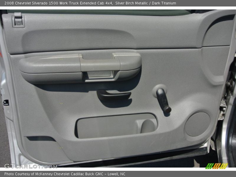 Silver Birch Metallic / Dark Titanium 2008 Chevrolet Silverado 1500 Work Truck Extended Cab 4x4