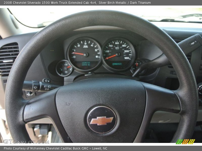 Silver Birch Metallic / Dark Titanium 2008 Chevrolet Silverado 1500 Work Truck Extended Cab 4x4