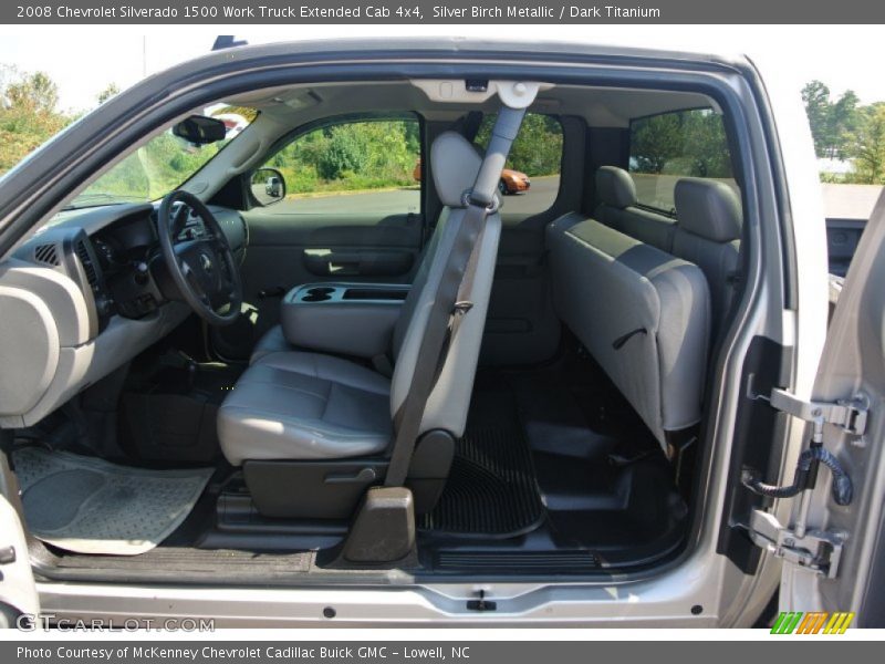 Silver Birch Metallic / Dark Titanium 2008 Chevrolet Silverado 1500 Work Truck Extended Cab 4x4