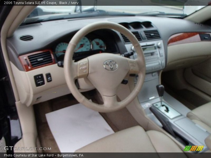 Black / Ivory 2006 Toyota Solara SLE V6 Coupe