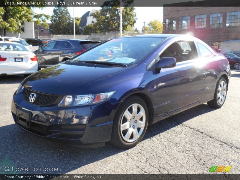 Royal Blue Pearl / Gray 2010 Honda Civic LX Coupe