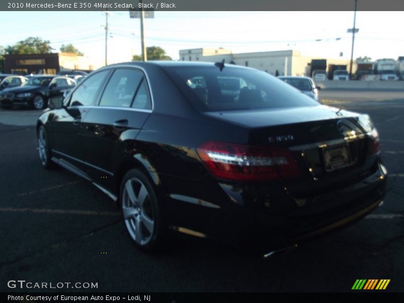 Black / Black 2010 Mercedes-Benz E 350 4Matic Sedan