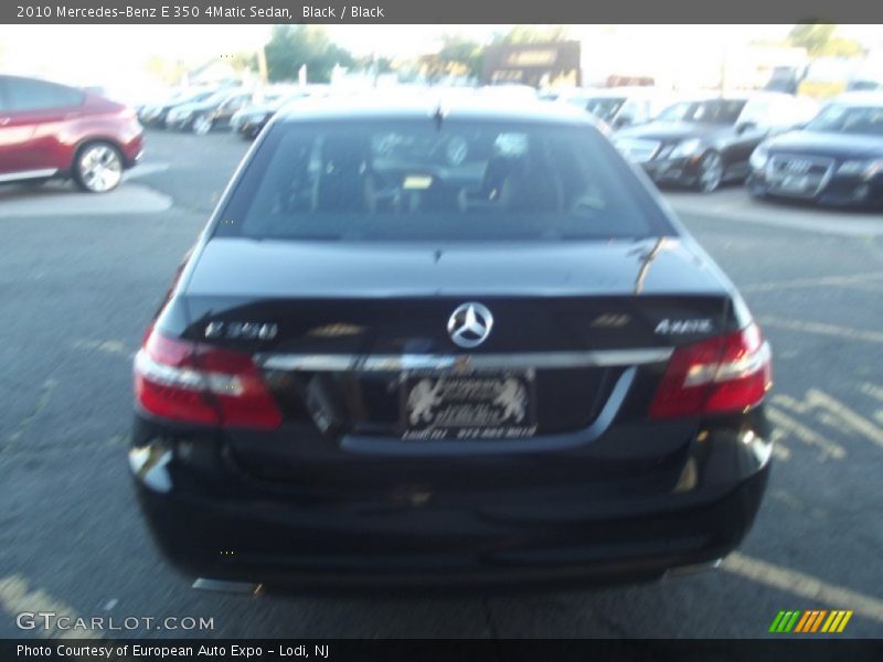 Black / Black 2010 Mercedes-Benz E 350 4Matic Sedan