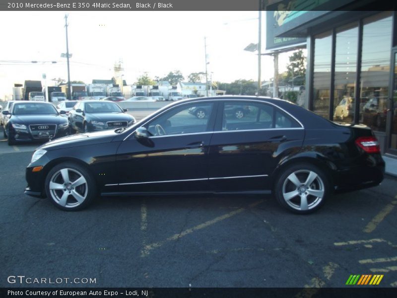 Black / Black 2010 Mercedes-Benz E 350 4Matic Sedan