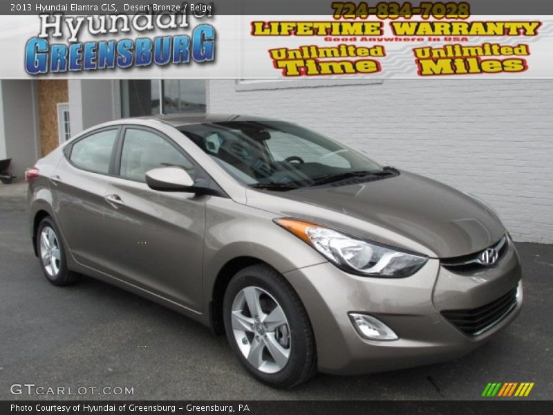 Desert Bronze / Beige 2013 Hyundai Elantra GLS