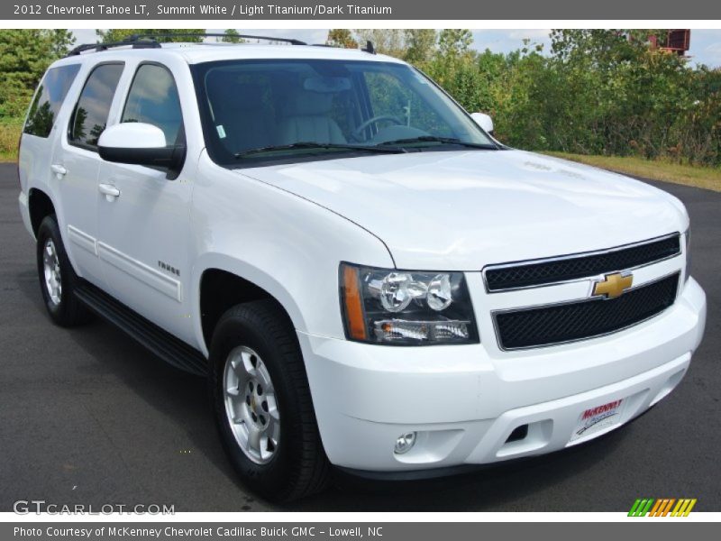 Summit White / Light Titanium/Dark Titanium 2012 Chevrolet Tahoe LT