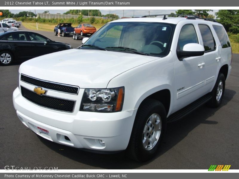 Summit White / Light Titanium/Dark Titanium 2012 Chevrolet Tahoe LT
