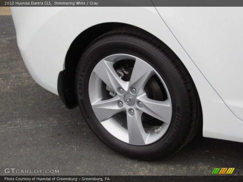 Shimmering White / Gray 2013 Hyundai Elantra GLS