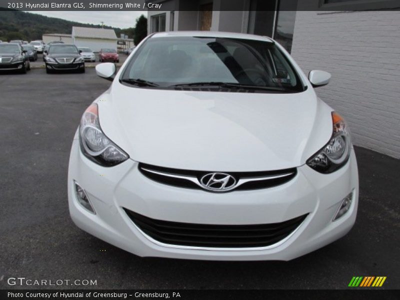 Shimmering White / Gray 2013 Hyundai Elantra GLS