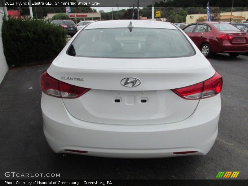 Shimmering White / Gray 2013 Hyundai Elantra GLS