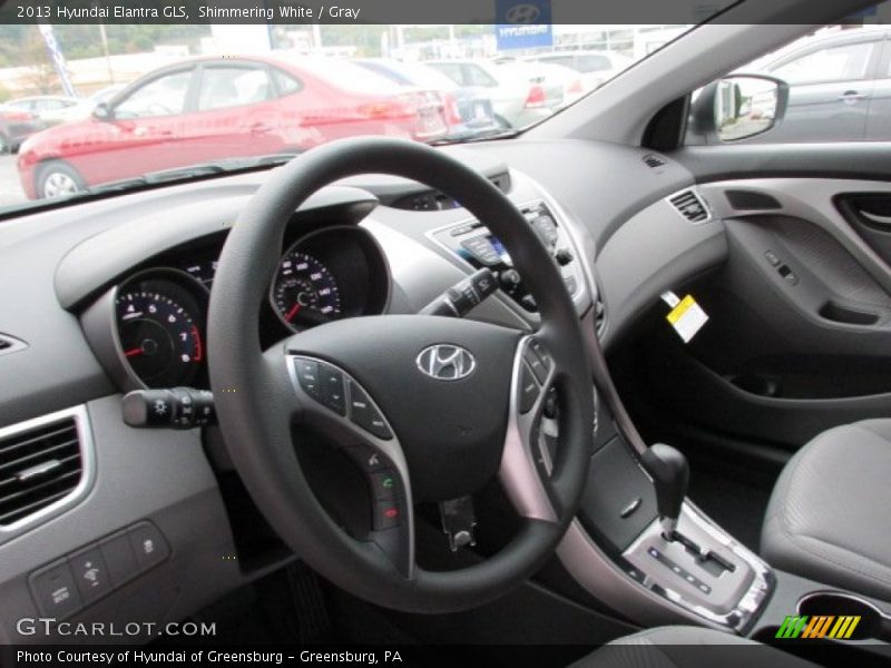 Shimmering White / Gray 2013 Hyundai Elantra GLS