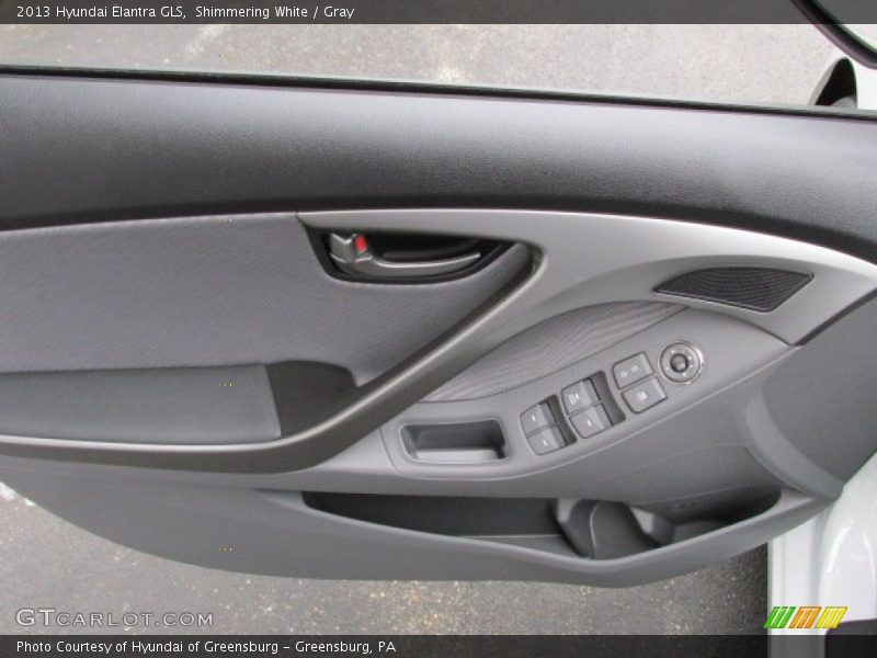 Shimmering White / Gray 2013 Hyundai Elantra GLS
