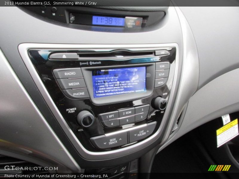 Shimmering White / Gray 2013 Hyundai Elantra GLS