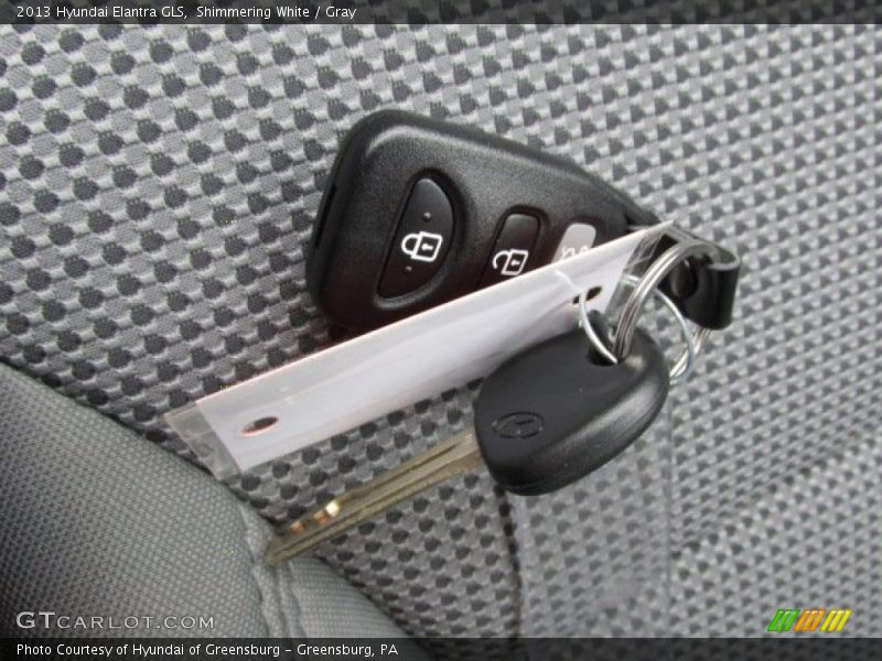Shimmering White / Gray 2013 Hyundai Elantra GLS
